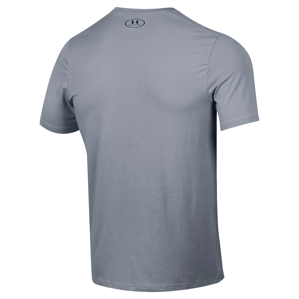 Men's Under Armour Gray Auburn Tigers 2025 NCAA Basketball Tournament March Madness Final Four Locker Room T-Shirt