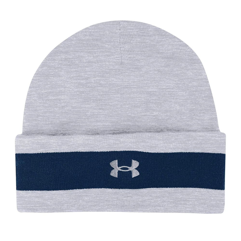 Bonnet en tricot à revers jacquard Auburn Tigers gris Under Armour pour homme