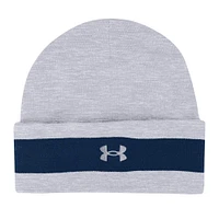 Bonnet en tricot à revers jacquard Auburn Tigers gris Under Armour pour homme