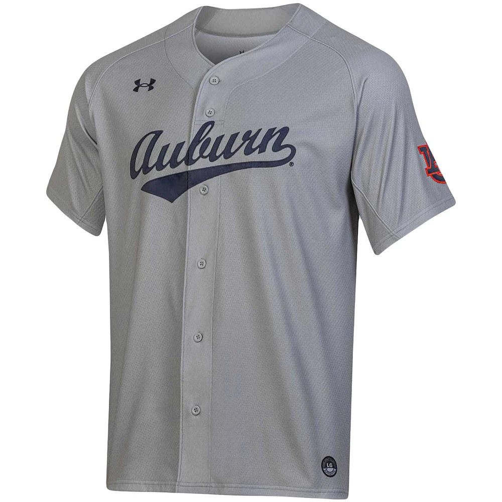 Maillot de baseball réplique Under Armour Auburn Tigers gris pour homme