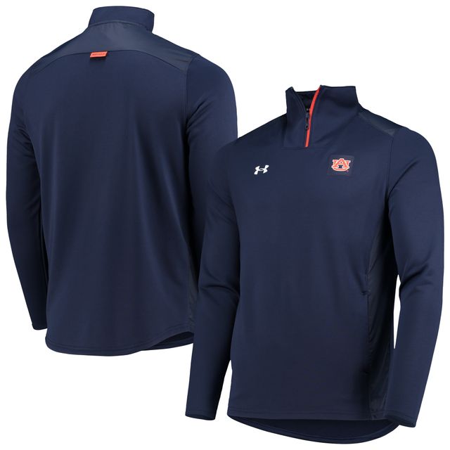 Veste à quart de zip Under Armour Auburn Tigers 2021 Sideline Command pour homme