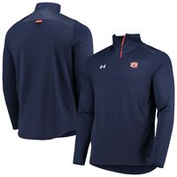 Men's Under Armour Navy Auburn Tigers 2021 Sideline Command Quarter-Zip Jacket