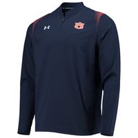 Men's Under Armour Navy Auburn Tigers 2021 Sideline Motivate Quarter-Zip Jacket