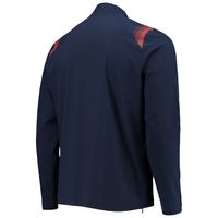 Men's Under Armour Navy Auburn Tigers 2021 Sideline Motivate Quarter-Zip Jacket