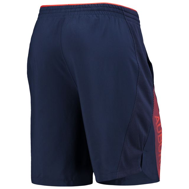 Short tissé Under Armour Auburn Tigers 2021 Sideline pour homme bleu marine