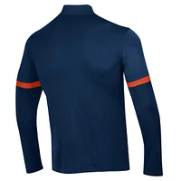 Veste entièrement zippée Under Armour Auburn Tigers Assist Warm Up pour homme, bleu marine