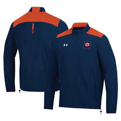 Haut à demi-zip Under Armour Auburn Tigers 2023 Motivate pour homme bleu marine