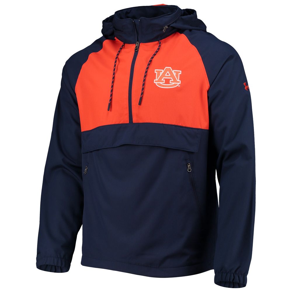 Men's Under Armour Navy Auburn Tigers Gameday Anorak Performance Half-Zip Jacket