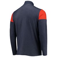 Men's Under Armour Navy Auburn Tigers Gameday Tri-Blend Quarter-Zip Jacket