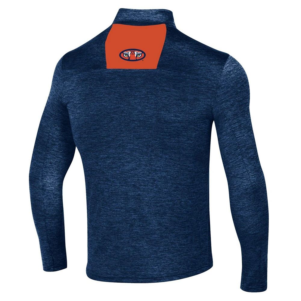 Haut à quart de zip torsadé Under Armour Tigers Gameday pour homme, bleu marine