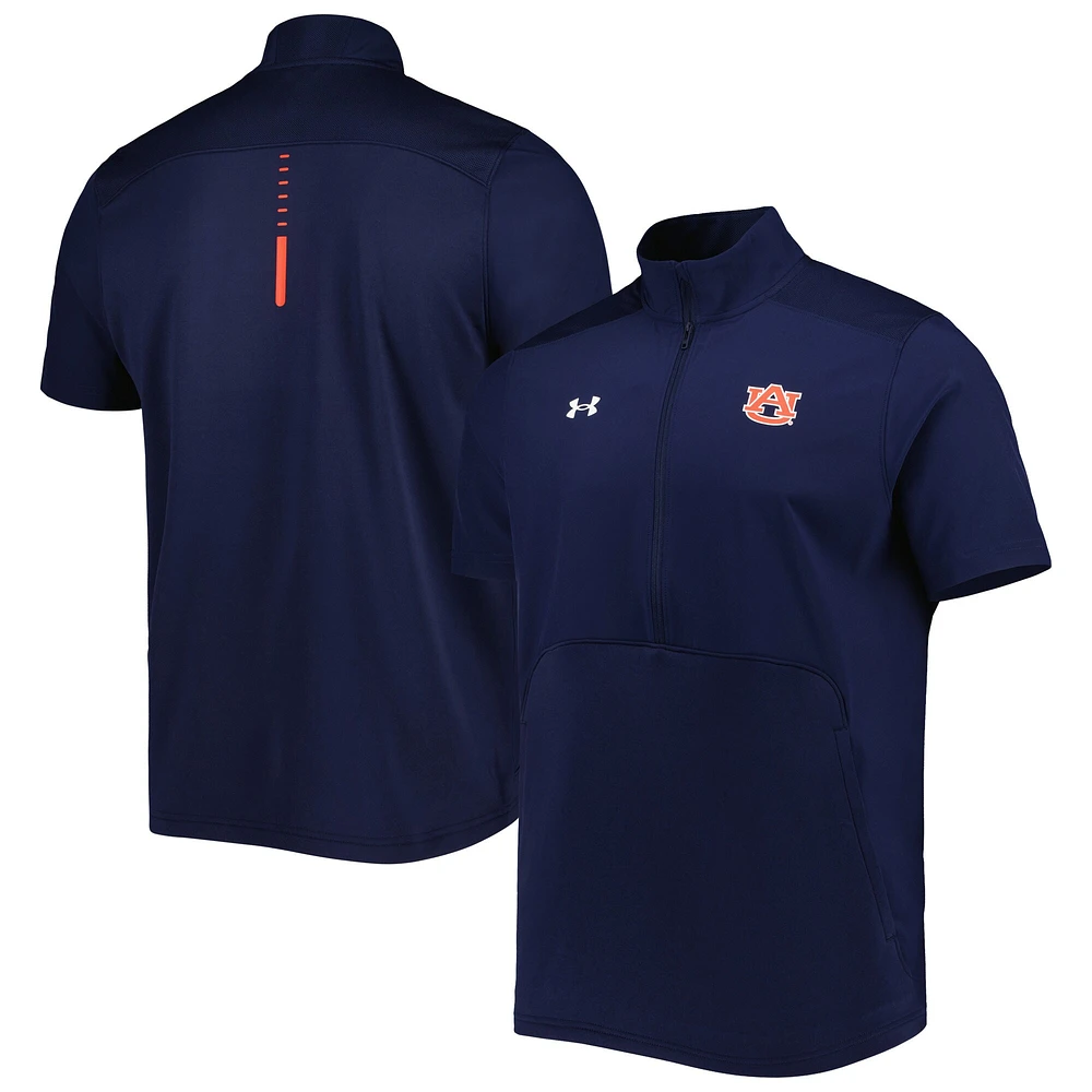 Under Armour - Auburn Tigers Motivate 2.0 Veste à demi-glissière pour homme Bleu marine