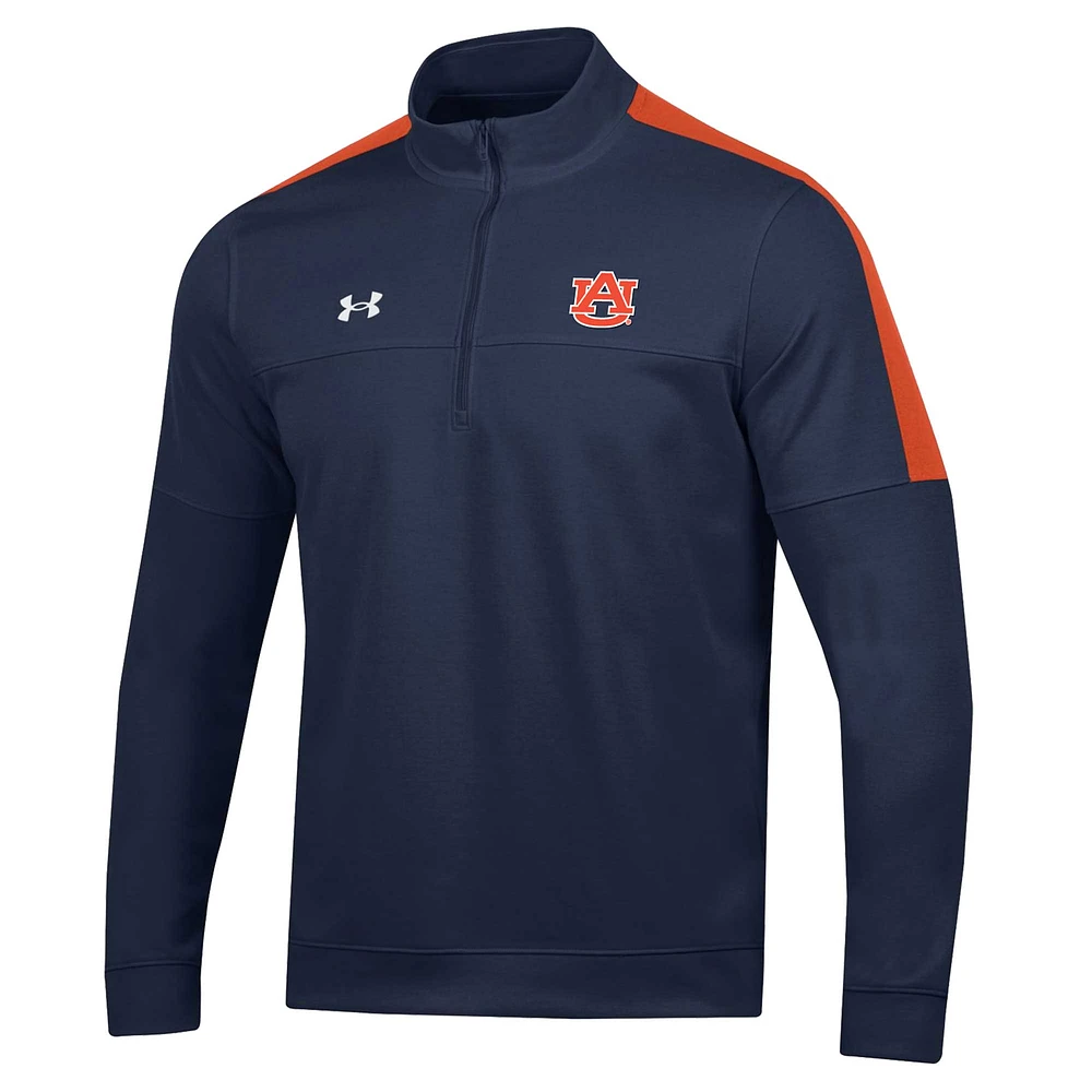 Men's Under Armour Navy Auburn Tigers Motivate Half-Zip Jacket