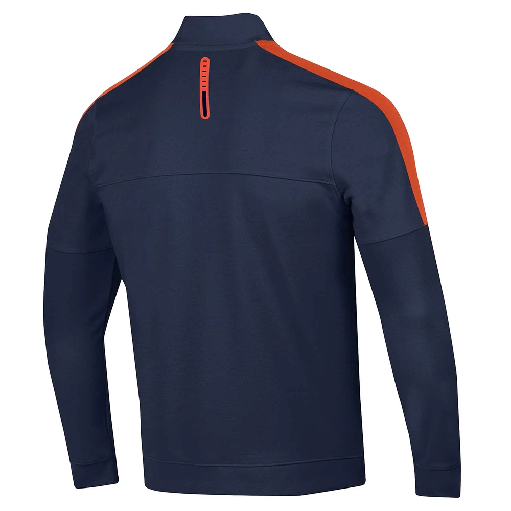 Men's Under Armour Navy Auburn Tigers Motivate Half-Zip Jacket