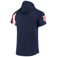 Men's Under Armour White Auburn Tigers On Court Performance Basketball  Hooded Raglan Shooting T-shirt