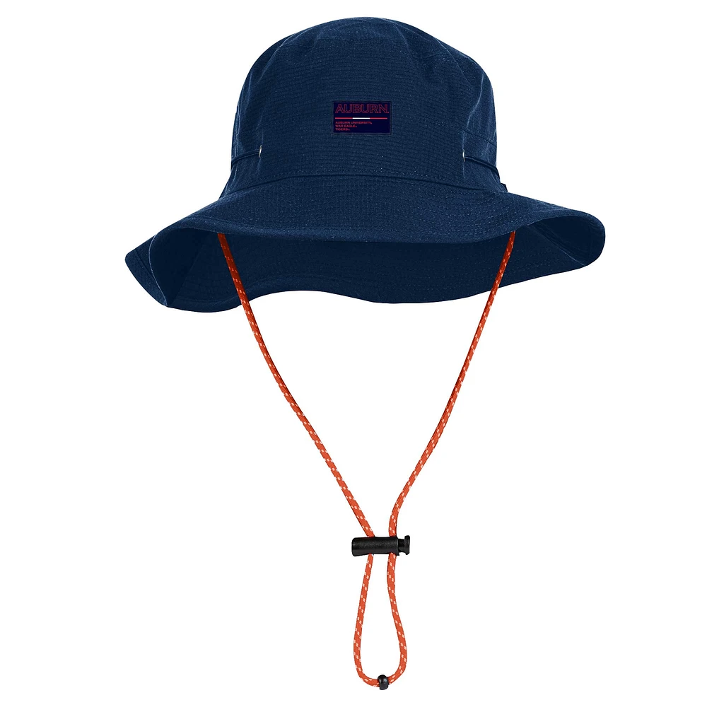 Chapeau seau Boonie Performance Under Armour bleu marine Auburn Tigers pour homme