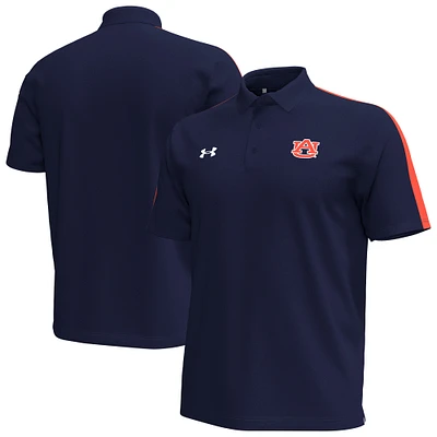 Polo Pinnacle Performance bleu marine Auburn Tigers pour homme de Under Armour