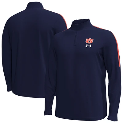 Veste à glissière quart de tour pour homme Under Armour Navy Auburn Tigers Playoff Performance