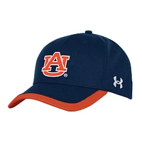 Casquette Under Armour Auburn Tigers Sideline Blitzing Accent Flex pour homme Bleu marine