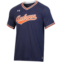 Men's Under Armour Navy Auburn Tigers Softball V-Neck Jersey