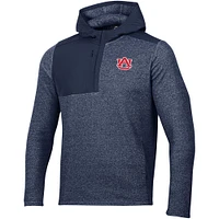 Men's Under Armour Navy Auburn Tigers Survivor Fleece Hoodie Quarter-Zip Jacket