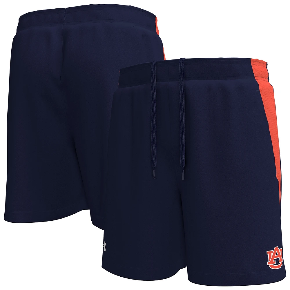 Short de performance Tech Vent pour homme Under Armour Navy Auburn Tigers