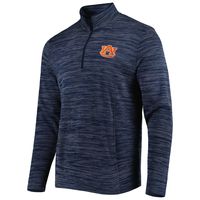 Men's Under Armour Navy Auburn Tigers Tempo Fleece Quarter-Zip Jacket