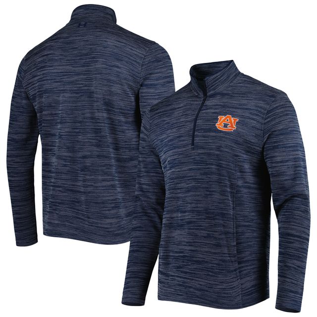 Veste Under Armour Homme Bleu Marine Auburn Tigers Tempo Fleece Quarter-Zip