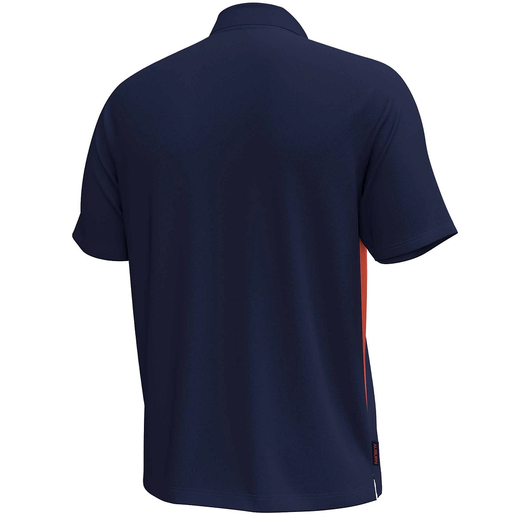 Polo Under Armour bleu marine Auburn Tigers Title Performance pour homme