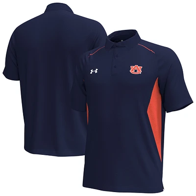 Polo Under Armour bleu marine Auburn Tigers Title Performance pour homme