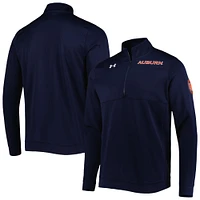 Men's Under Armour Navy Auburn Tigers Universal Mock Neck Half-Zip Jacket