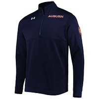 Men's Under Armour Navy Auburn Tigers Universal Mock Neck Half-Zip Jacket