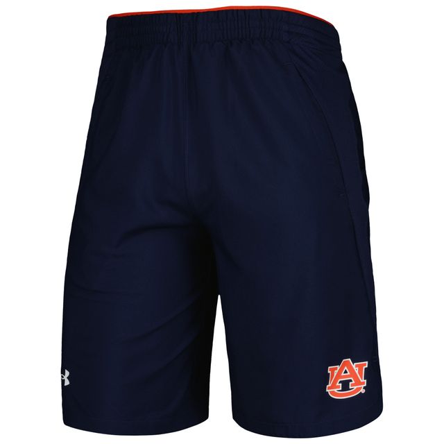 Short tissé Under Armour Tigers Auburn bleu marine pour homme