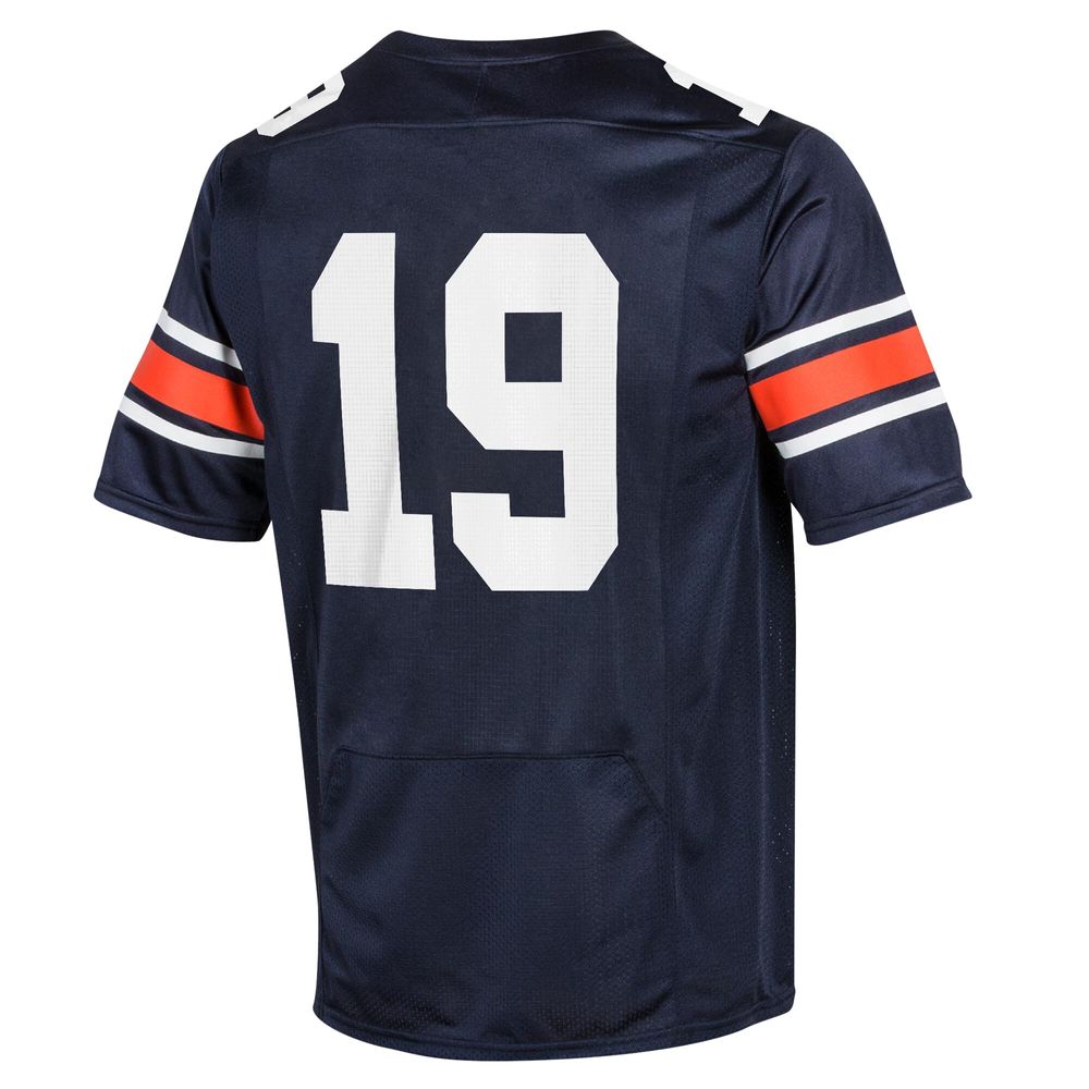 Men's Under Armour #19 Navy Auburn Tigers Replica Jersey