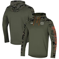 Under Armour Olive Auburn Tigers Freedom Quarter-Zip Pull à capuche pour homme