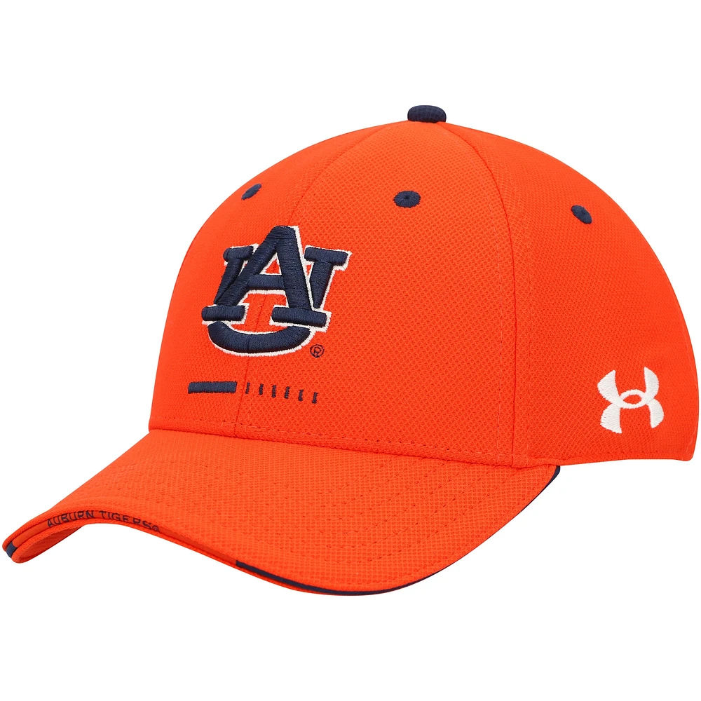 Under Armour Orange Auburn Tigers Blitzing Accent Performance Casquette réglable pour homme