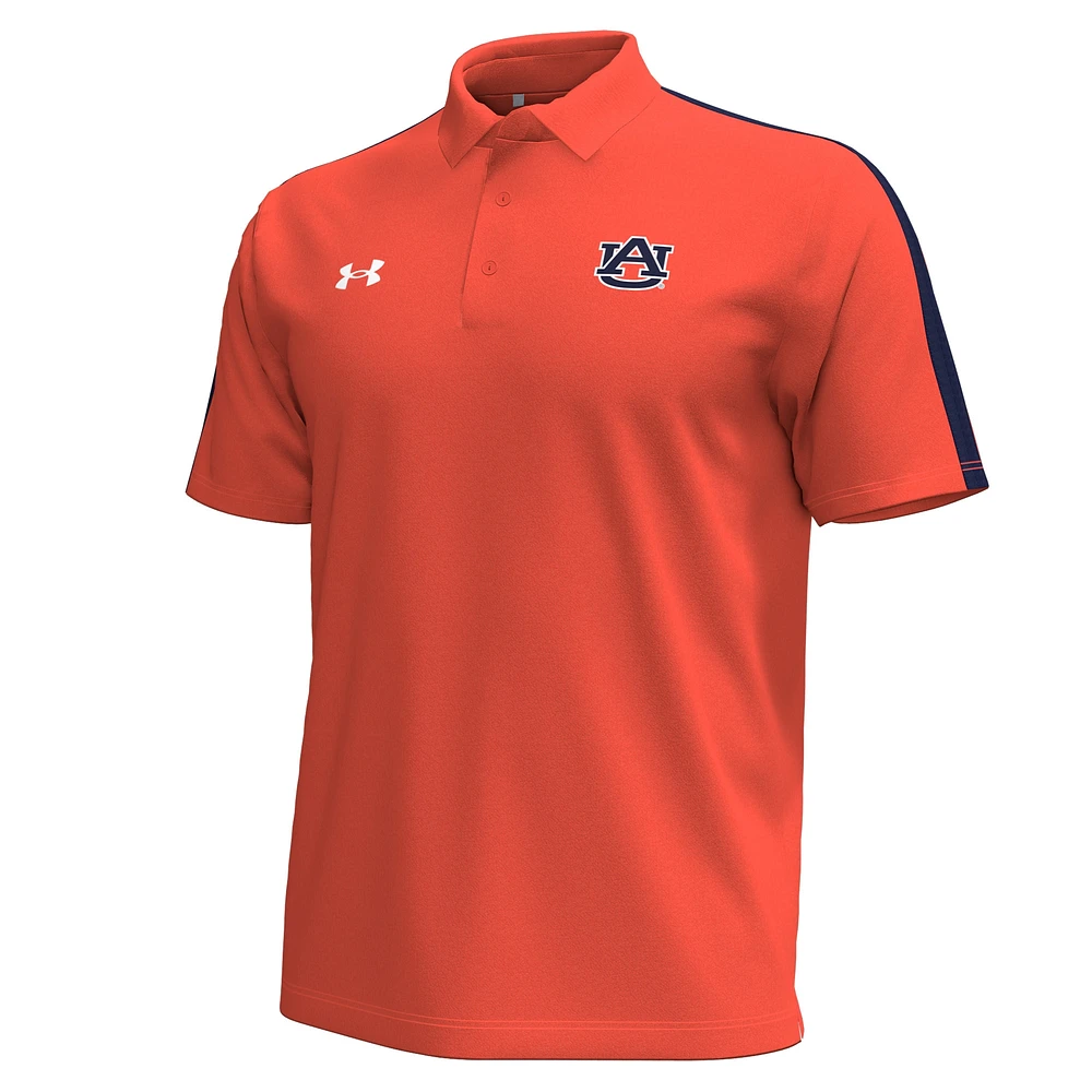 Polo Pinnacle Performance Orange Auburn Tigers pour homme de Under Armour