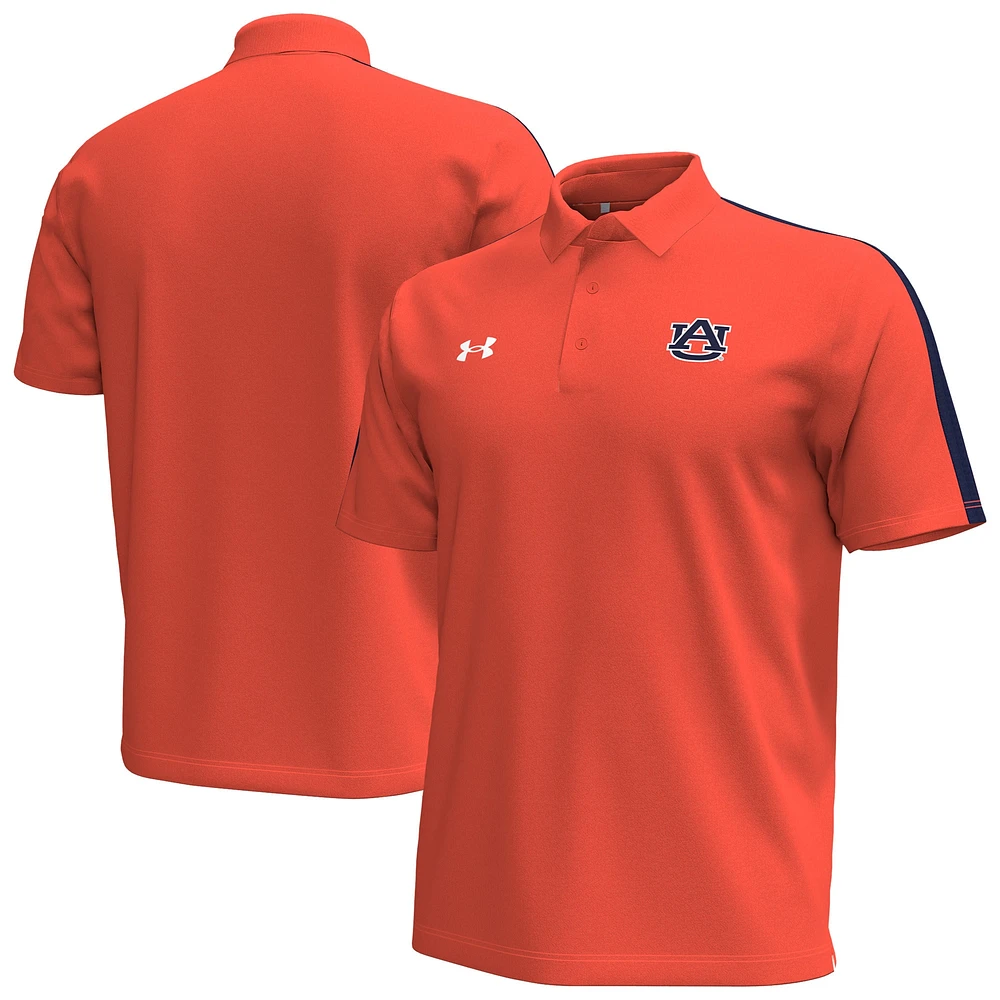 Polo Pinnacle Performance Orange Auburn Tigers pour homme de Under Armour