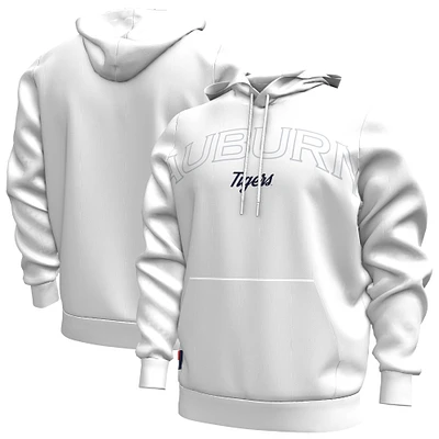 Sweat à capuche en polaire Under Armour blanc Auburn Tigers 2024 Sideline Essential pour homme