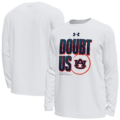 Men's Under Armour White Auburn Tigers March Madness Unity Long Sleeve T-Shirt