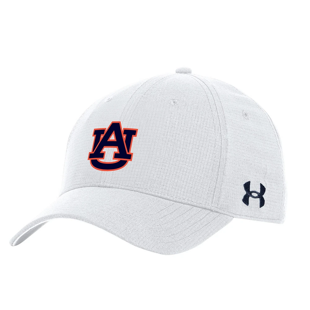 Casquette ajustable Sideline Performance pour homme Under Armour White Auburn Tigers