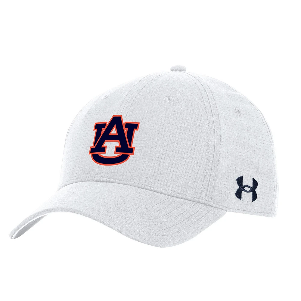 Casquette Under Armour Sideline Performance Flex pour homme Auburn Tigers blanche