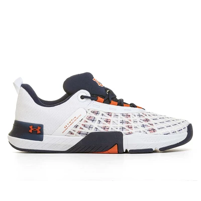 Chaussures d'entraînement Under Armour Auburn Tigers TriBase Reign 5 blanches pour hommes