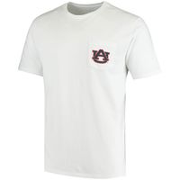 Men's Vineyard Vines White Auburn Tigers Football Whale T-Shirt