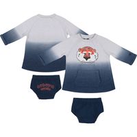 Newborn & Infant Colosseum Gray/Navy Auburn Tigers Hand Ombre Dress Bloomers Set