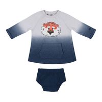 Newborn & Infant Colosseum Gray/Navy Auburn Tigers Hand Ombre Dress Bloomers Set