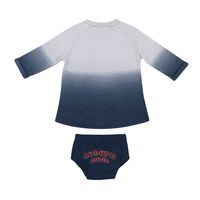 Newborn & Infant Colosseum Gray/Navy Auburn Tigers Hand Ombre Dress Bloomers Set