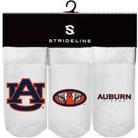 Newborn & Infant Strideline White Auburn Tigers Three-Pack Booties