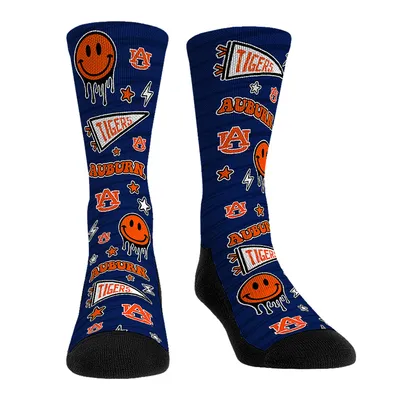 Auburn Tigers Rock Em Socks Smiley Stickers Crew