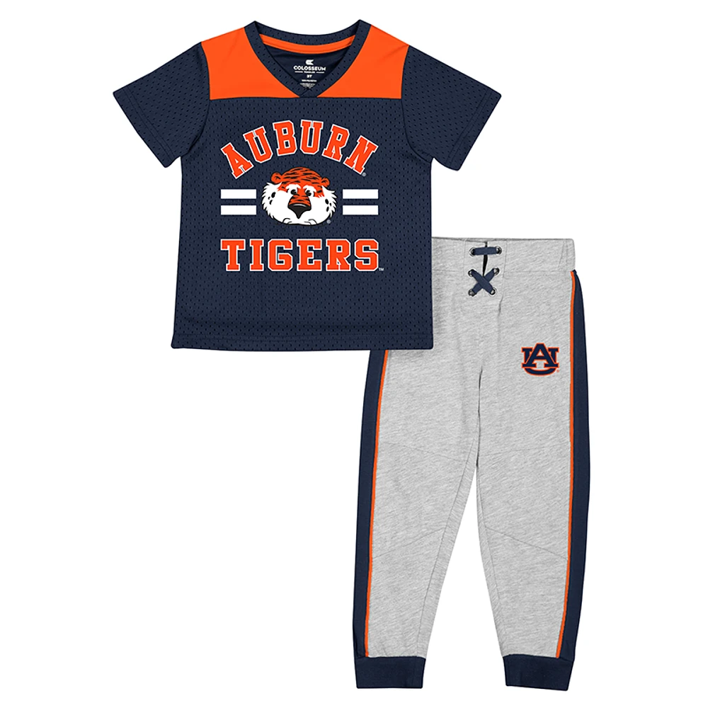 Ensemble maillot et pantalon Ka-Boot-It Auburn Tigers Colosseum bleu marine/gris chiné pour tout-petit