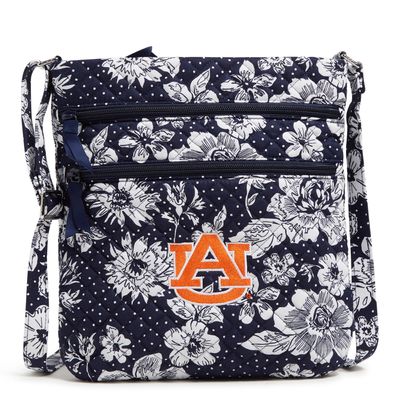 Vera Bradley Auburn Tigers Rain Garden Triple-Zip Hipster Crossbody Bag